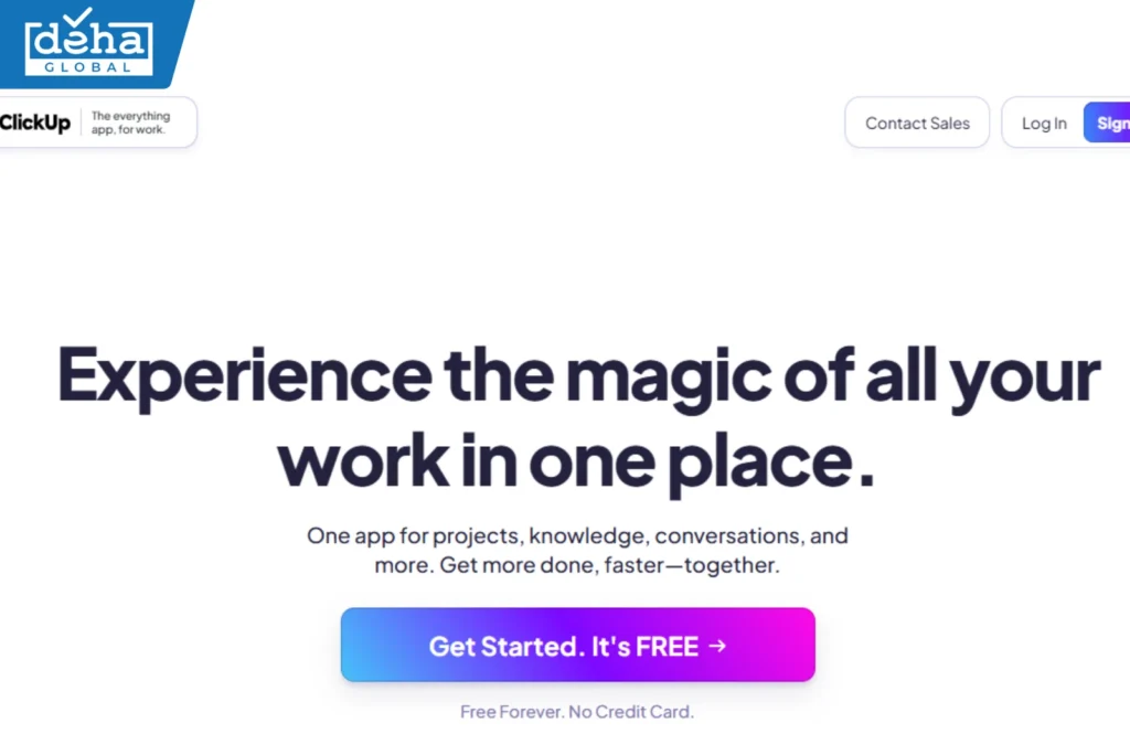 ClickUp Homepage
